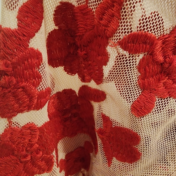 For Love And Lemons Red Floral Lace Dress XS NEW WITH TAGS - Picture 5 of 10